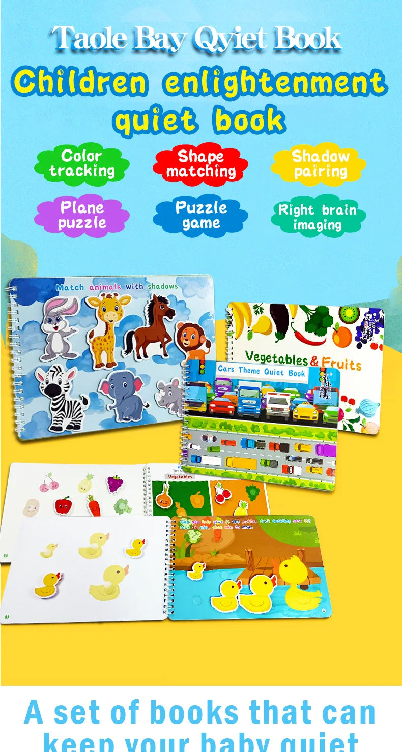 📘 My First Montessori Busy Book – Hands-On Learning Fun for Little Minds! 🧠✨ - ThiGui