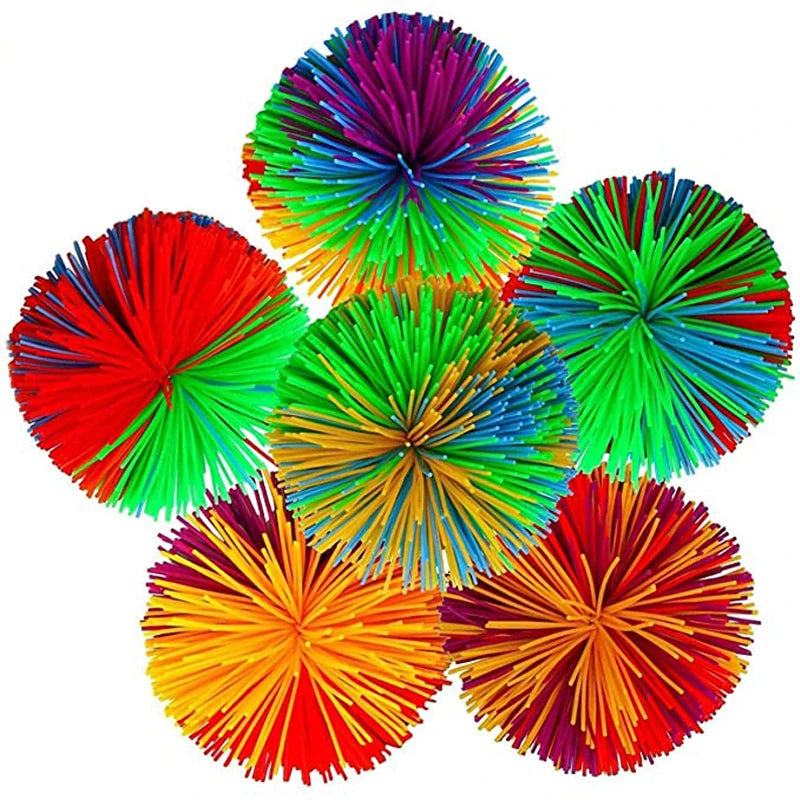 🌈 Bounce, Stretch & Giggle – Rainbow Stringy Fidget Balls for Endless Fun! 🧶✨ - ThiGui