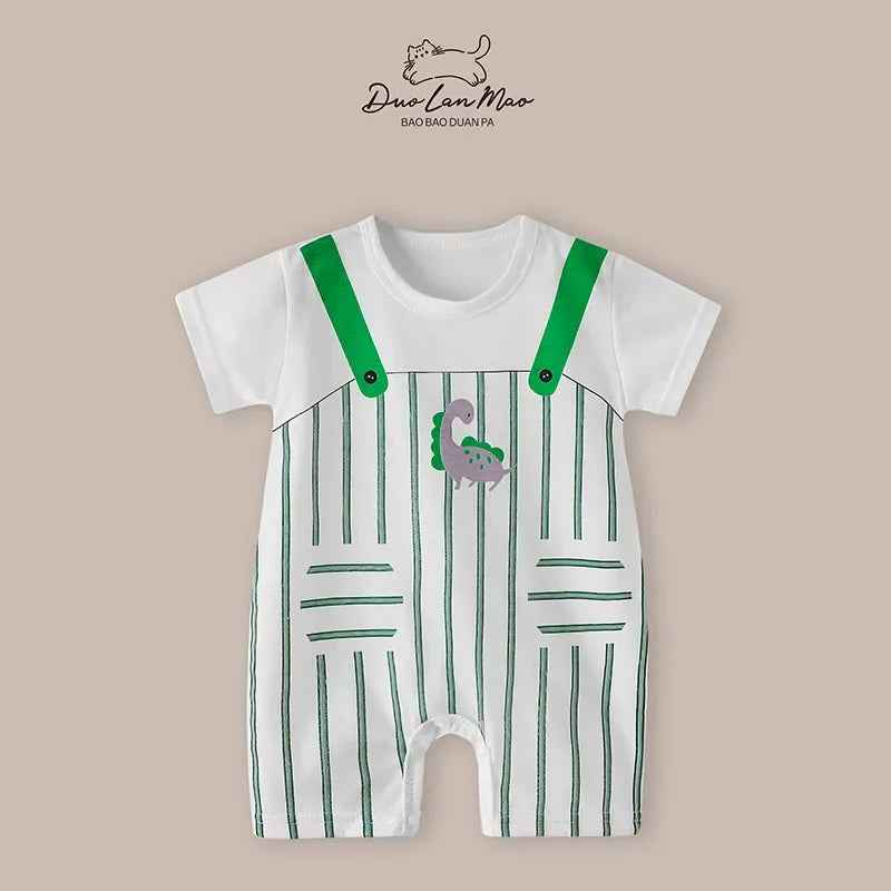 🍼 Baby’s First Summer Style – Soft Cartoon Rompers for Boys & Girls! - ThiGui