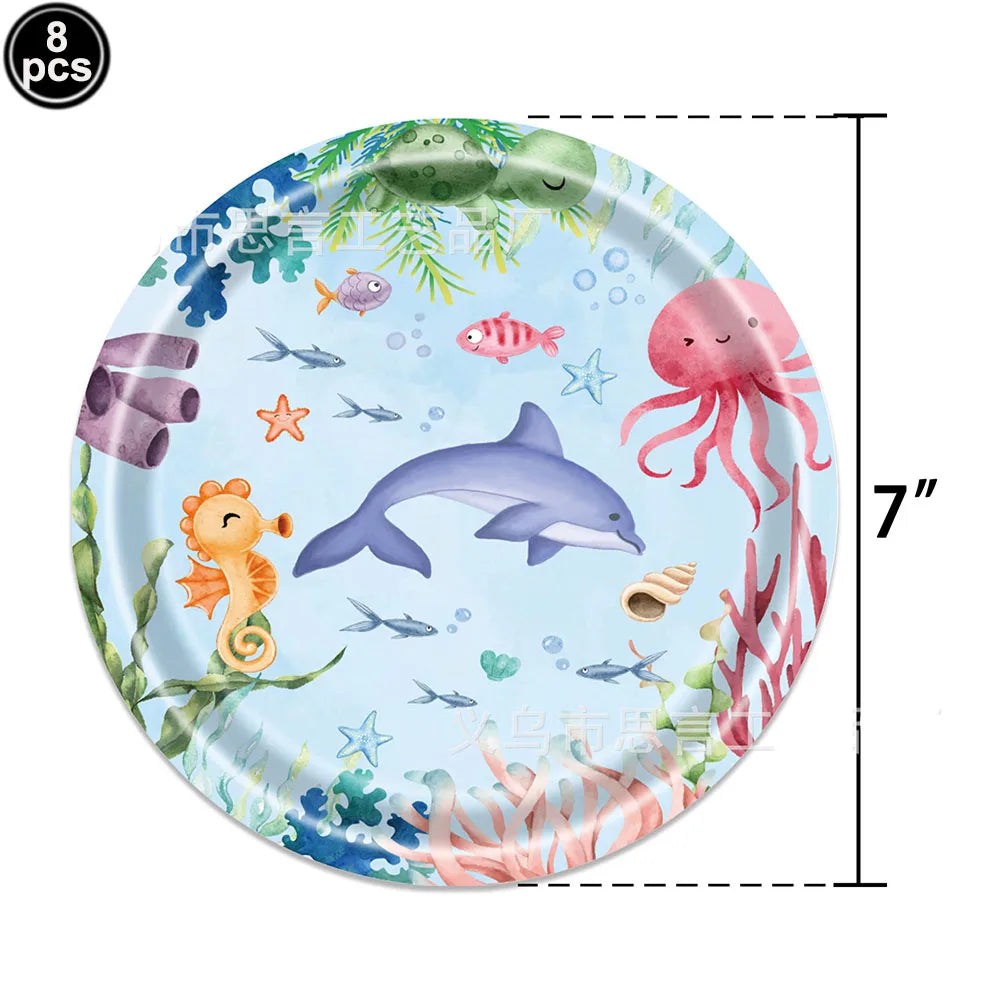 🐠 Under the Sea Birthday Balloon Set – Dive into a Magical Ocean Party! 🌊🎈 - ThiGui