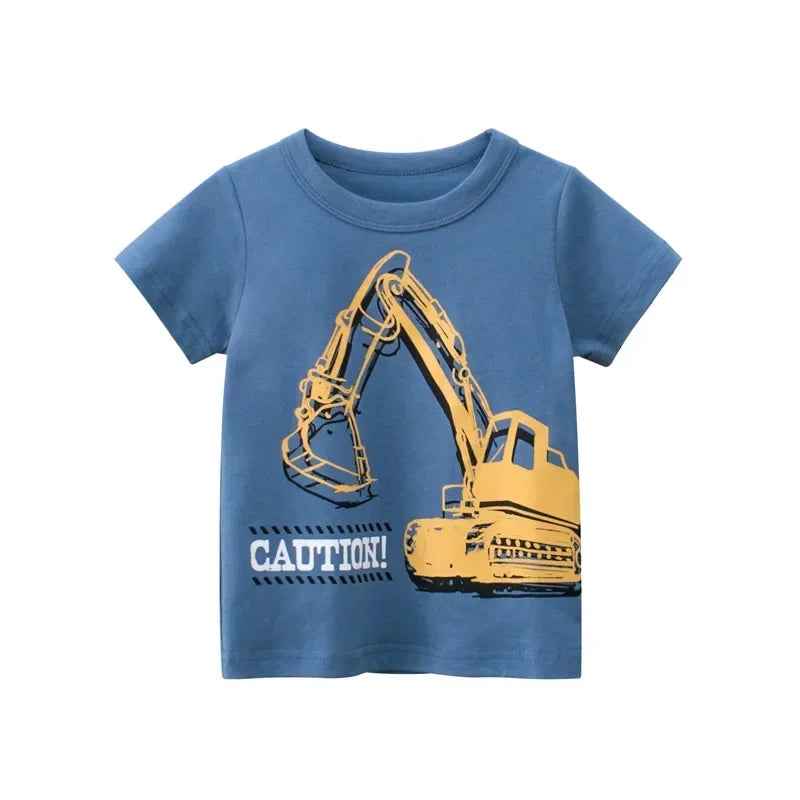 🚧 Dig Into Fun! Excavator Cartoon Tee for Little Builders (2–10Y) - ThiGui