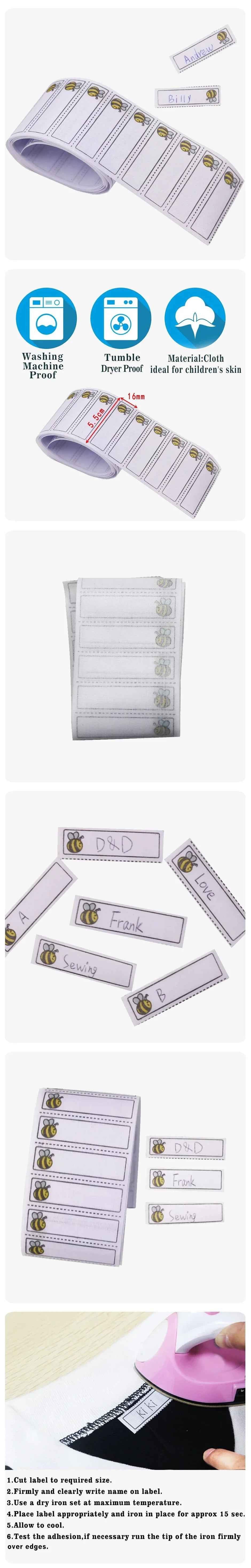 🐝Buzz-Worthy Iron-On Name Labels – Keep Clothes Cute & Organised! - ThiGui