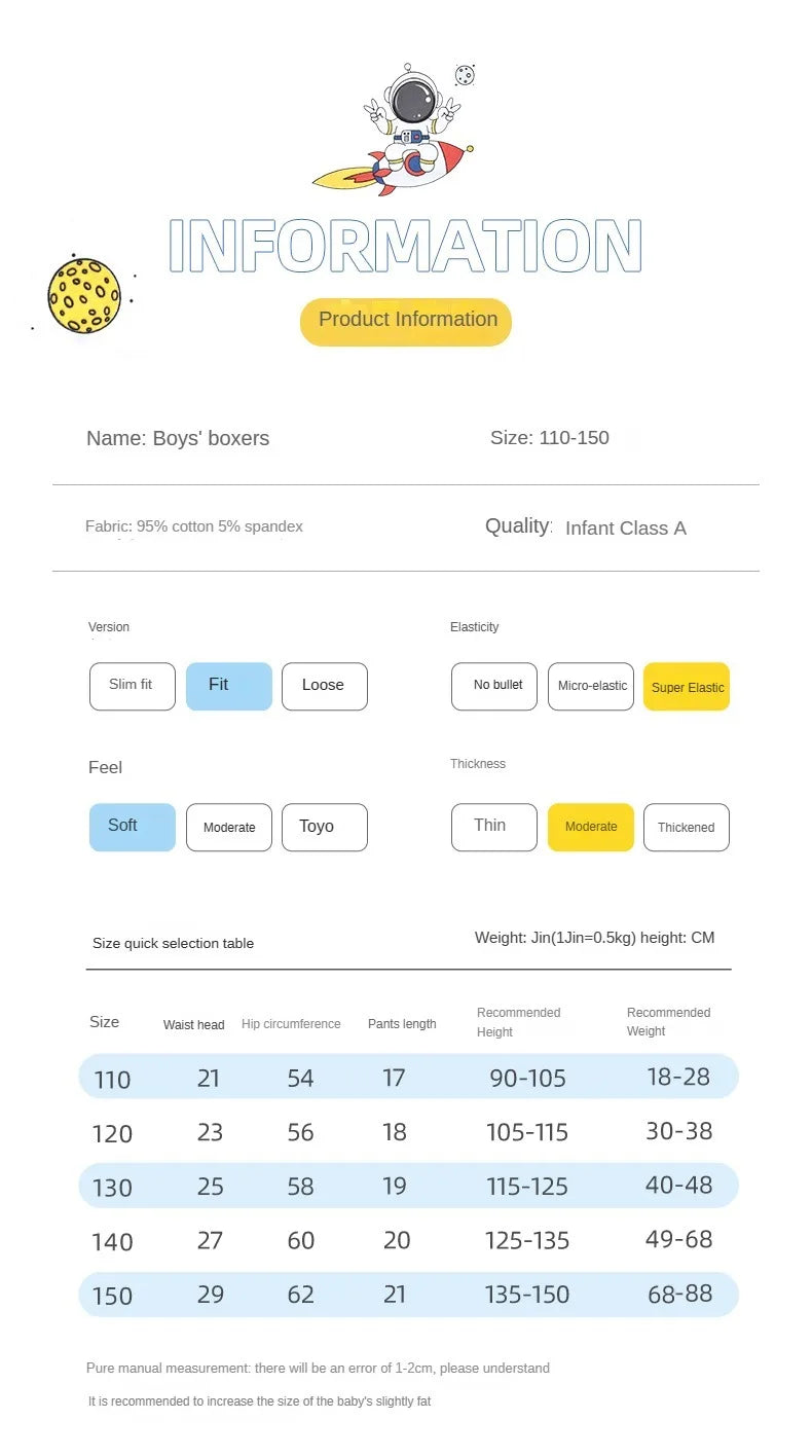 🩲🧒 Cotton Cartoon Boxer Set – Soft, Breathable & Perfect for Little Movers! 🌟🧺 - ThiGui