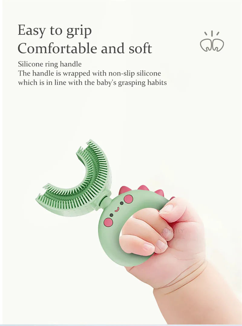 🪥🧸 360° U-Shaped Cartoon Toothbrush – Gentle, Fun & Perfect for Little Smiles! 🌟👶 - ThiGui