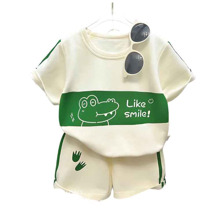 🩳Striped Summer Charm – Comfy Short Sleeve Set for Stylish Little Movers! - ThiGui