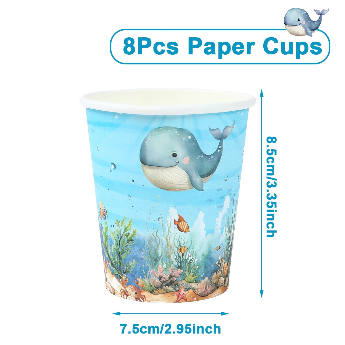 🐙🌊 Under the Sea Party Tableware – Ocean Fun for First Birthdays & Baby Showers! 🎂🐢 - ThiGui