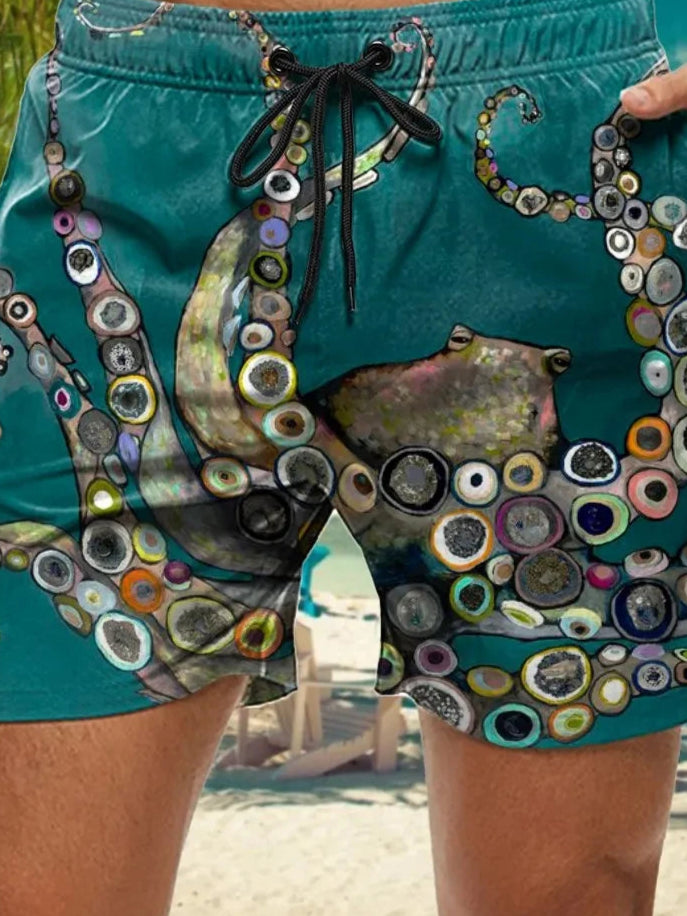 🌺 Bold & Breezy! Boys' Hawaiian 3D Floral Swim Shorts for Sunny Adventures 🏄‍♂️ - ThiGui