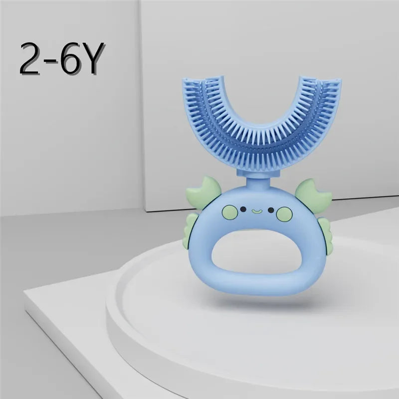 🪥🧸 360° U-Shaped Cartoon Toothbrush – Gentle, Fun & Perfect for Little Smiles! 🌟👶 - ThiGui