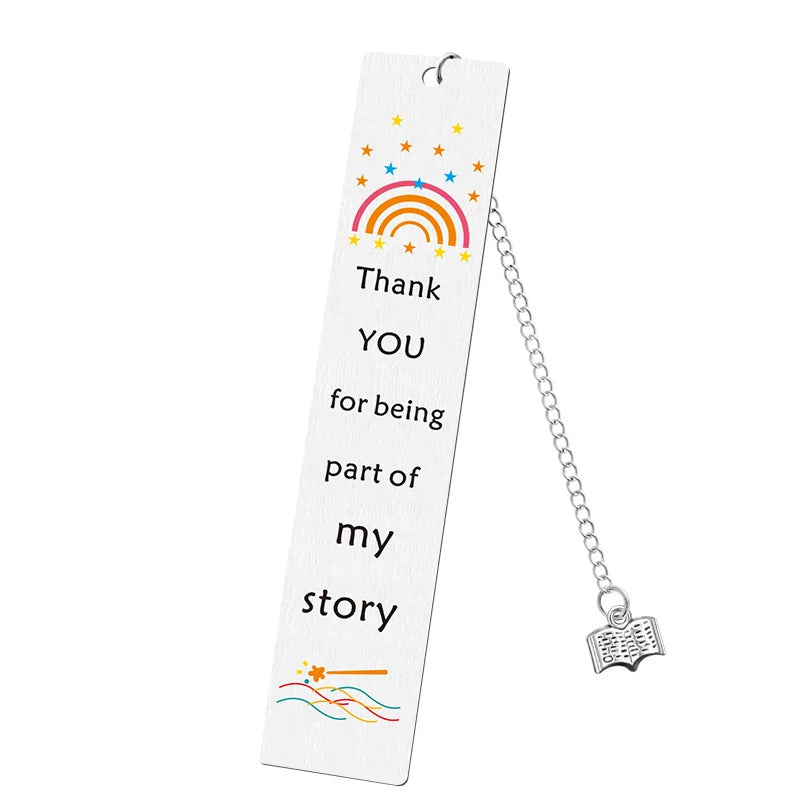 📚🌟 A Bookmark That Says “Thank You” – Colourful Steel Gift for Inspiring Teachers ✏️🍎 - ThiGui
