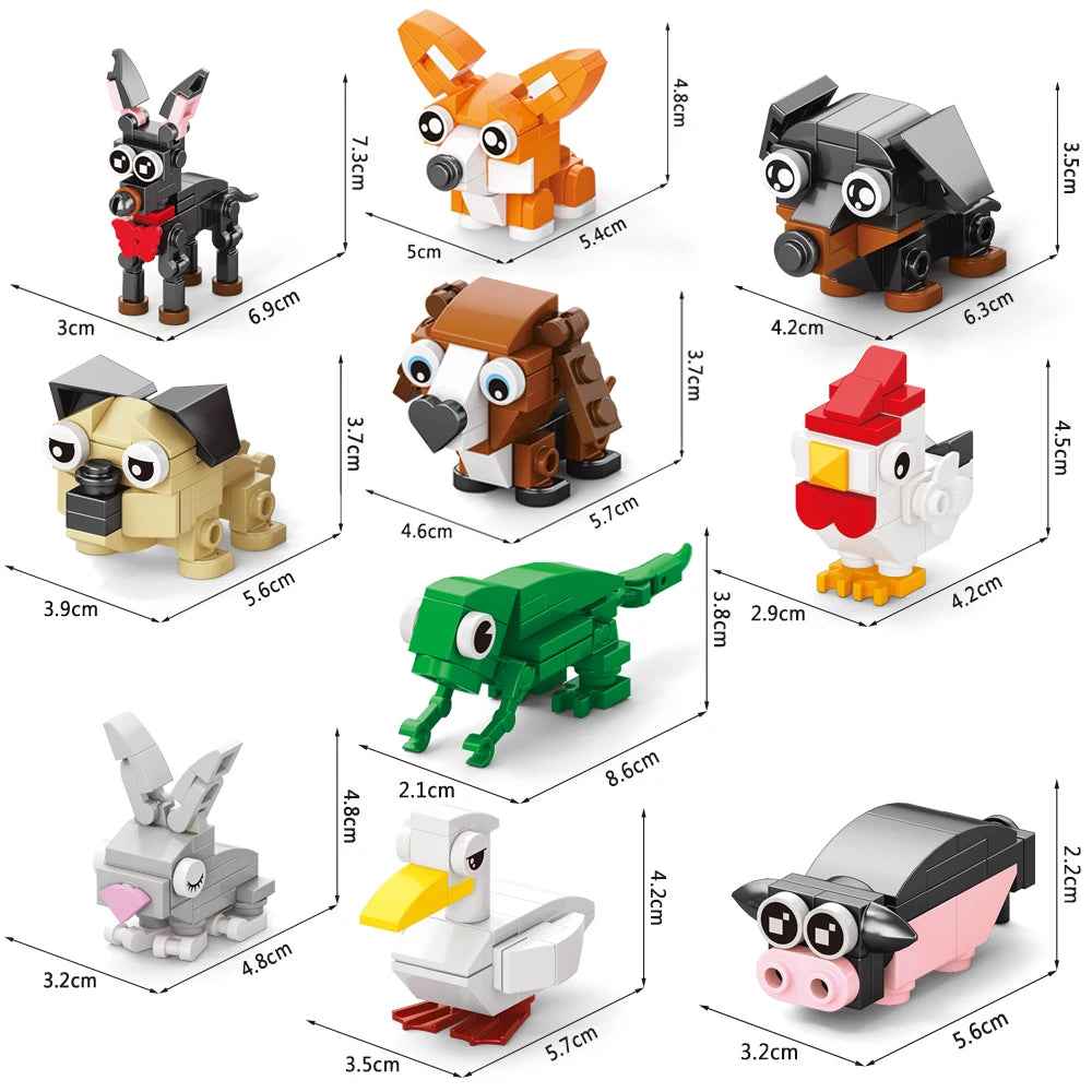 🧱 Animal World Building Blocks – 10-in-1 Fun with Bricks, Beaks & Paws! 🦁🐘🐟 - ThiGui