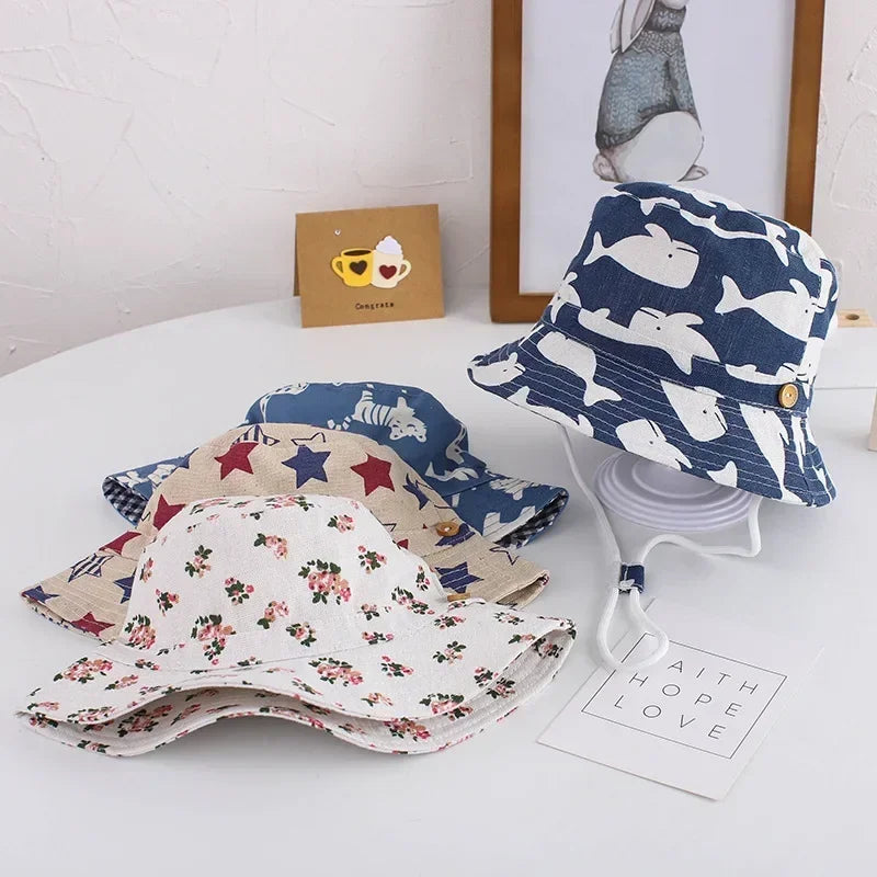 🧢 Cool & Covered! Lightweight Panama Bucket Hat for Babies & Toddlers ☀️🌿 - ThiGui