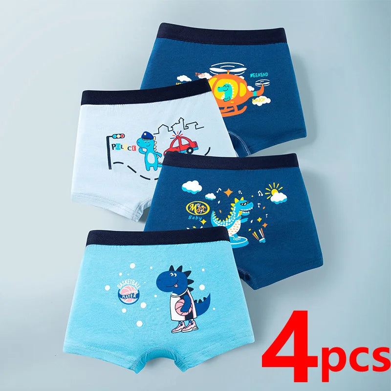 🦖 Dino Days Boxer Briefs – Soft & Comfy Cotton Undies for Boys! 🩳✨ - ThiGui