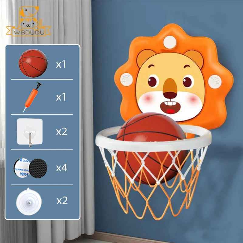 🏀 Stick & Dunk Basketball Set – Indoor Hoop Fun Without the Screws! 🧒💥 - ThiGui