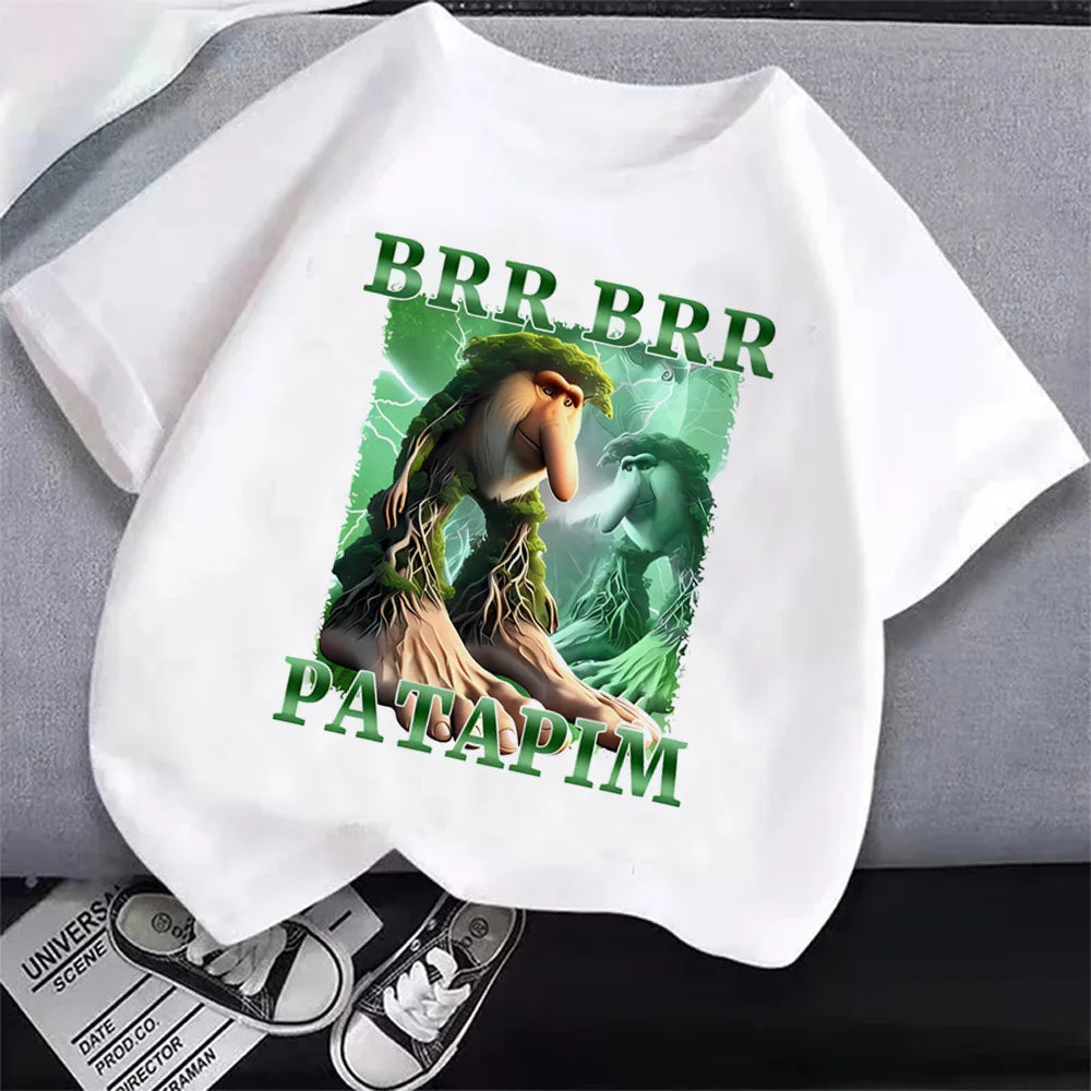 Italian Brainrot T-Shirt Kids Cartoon Anime Print Clothes Round Neck Basic Italian Brainrot Kids Cartoon Tee 🎨😎 Fun Anime Style Boys T-Shirt Tops Absorbent Casual Shirts Gift - ThiGui