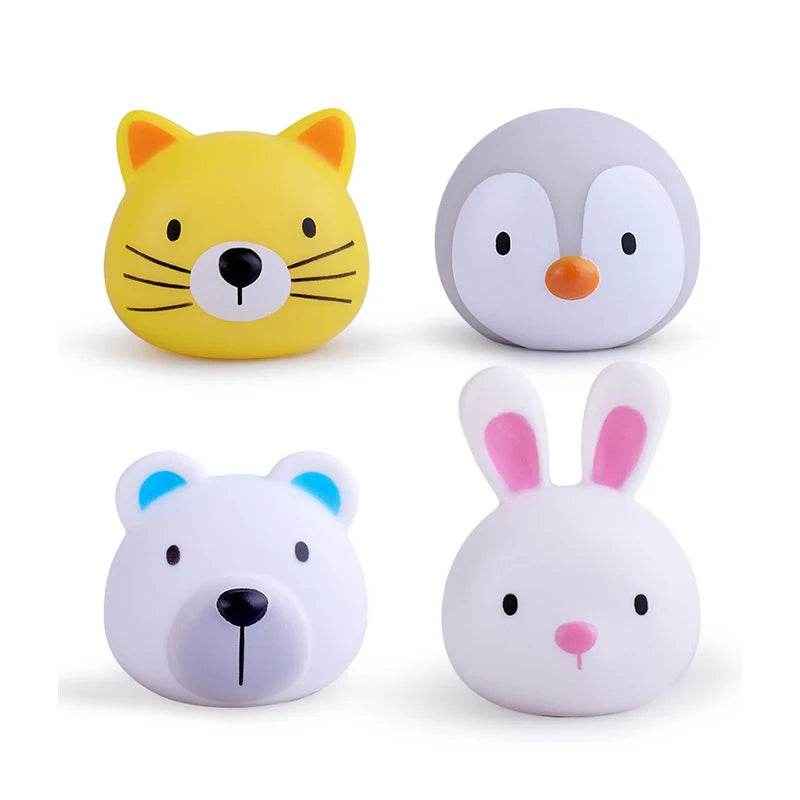 🐳LED Light Up Toys Baby Cute Animals Bath Toy Swimming Water Soft Rubber Float Induction Luminous Duck for Kids Play Funny Gifts - ThiGui