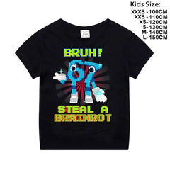 Steal A BrainRot Gamer Tee 🎮🔥 67 Six Seven Funny Y2K Boys T-Shirt - ThiGui