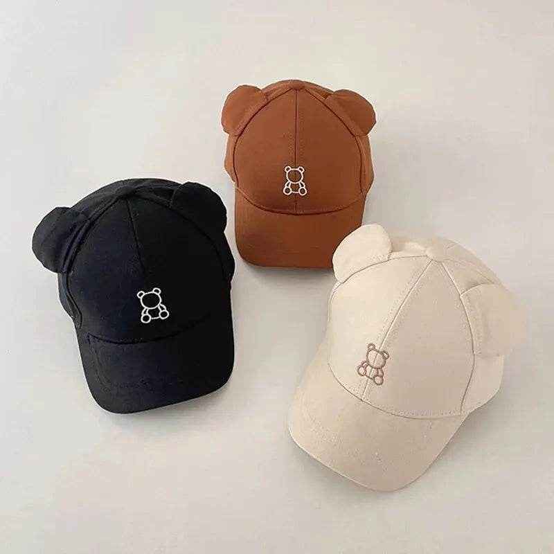 🐻Cutest Little Bear Cap – Soft Cotton Summer Hat with Ears for Boys & Girls! - ThiGui