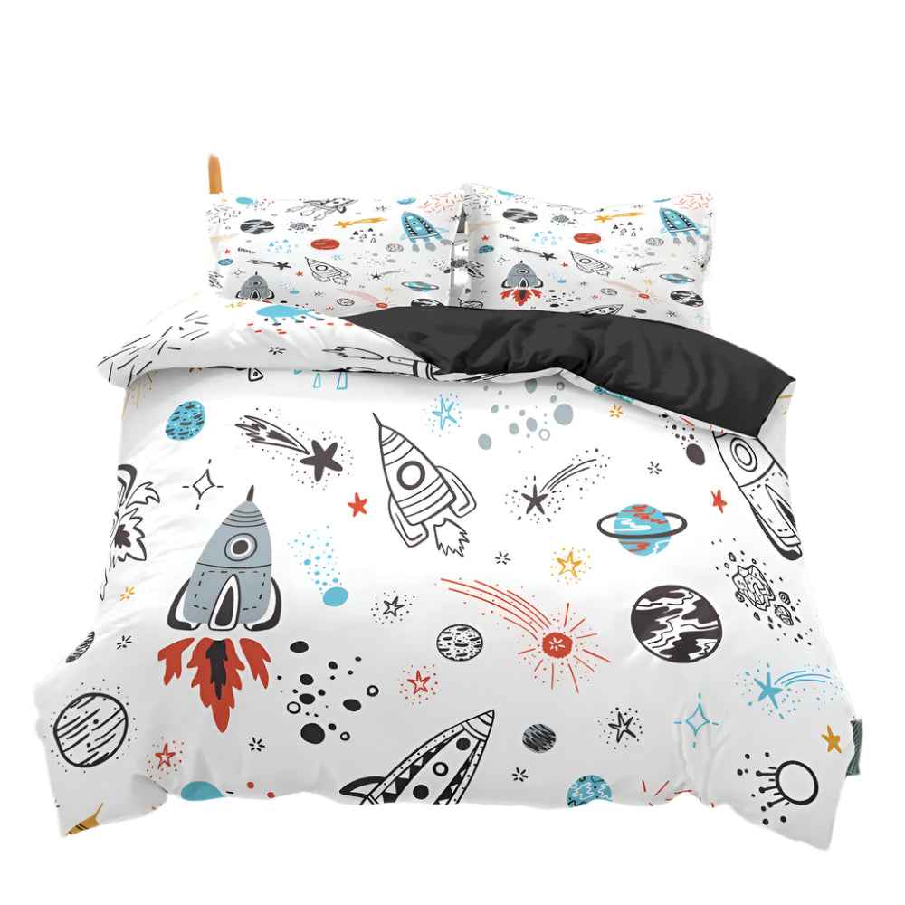 🚀Up, Up, and Asleep! Adorable Astronaut Bedding Set for Little Space Explorers - ThiGui