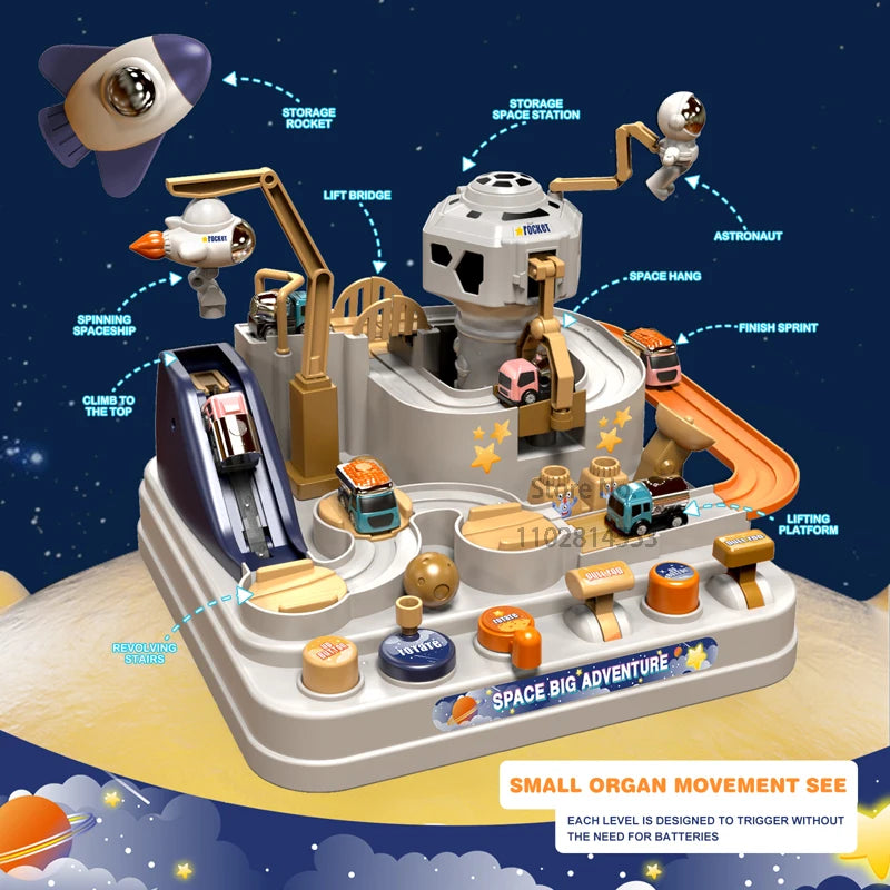 🚀🚗 Adventure Track Playset – Action-Packed Fun for Curious Kids! 🐒🛤️ - ThiGui