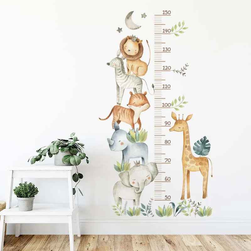 🐘3-in-1 Jungle Fun Growth Charts – Cute Animal Rulers for Growing Boys' Rooms - ThiGui