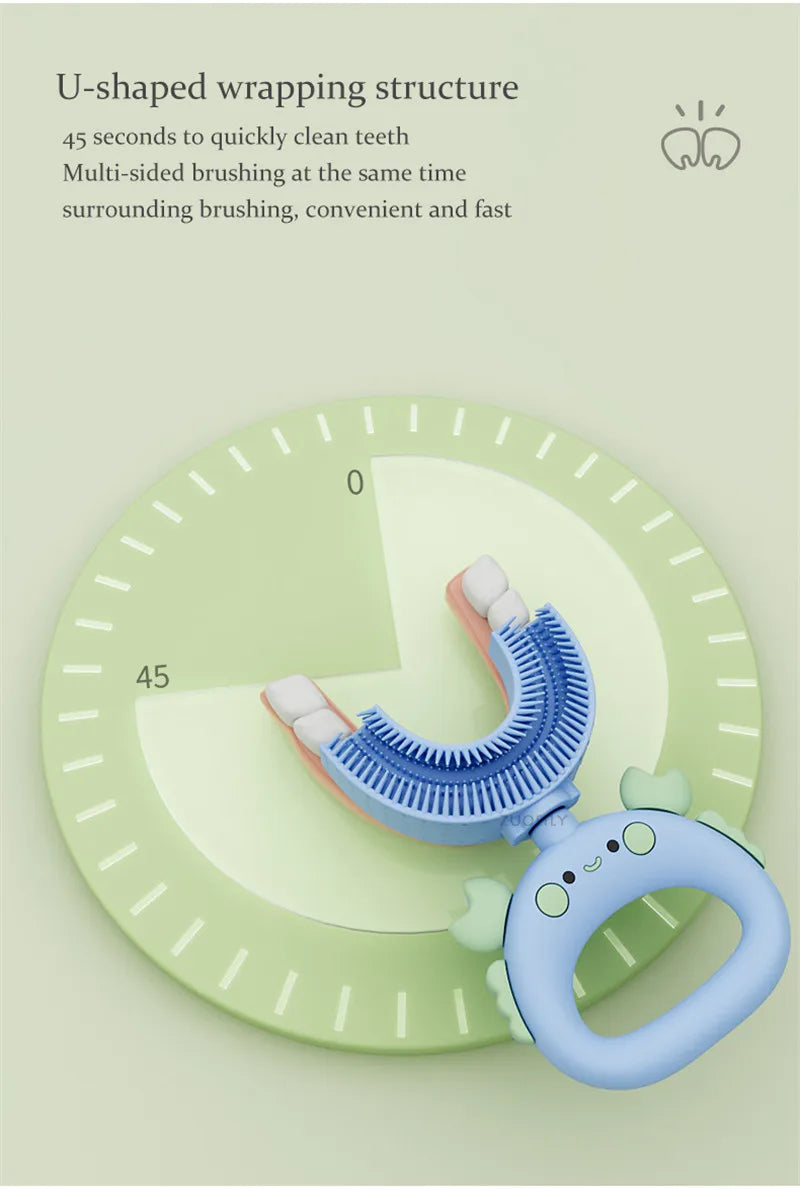 🪥🧸 360° U-Shaped Cartoon Toothbrush – Gentle, Fun & Perfect for Little Smiles! 🌟👶 - ThiGui