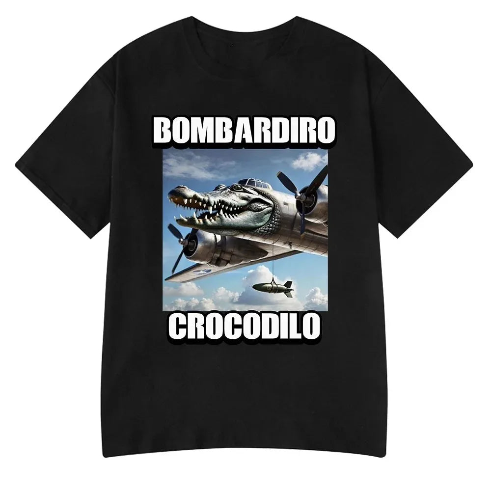 Italian Brainrot Meme Tee 😂🔥 Tralalero Tralala Cotton Y2K T-Shirt - ThiGui