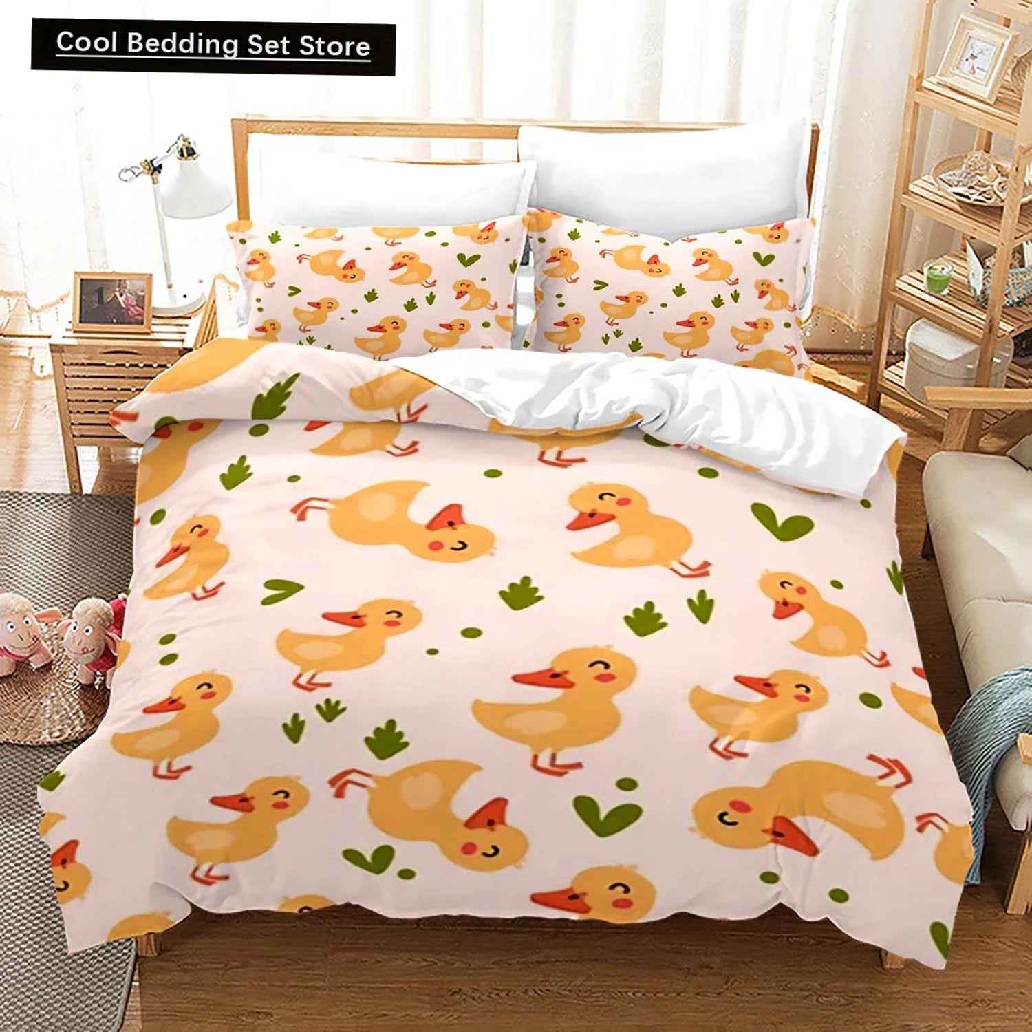 💛Adorable Yellow Duck Bedding Set for Kids & Grown-Ups! - ThiGui