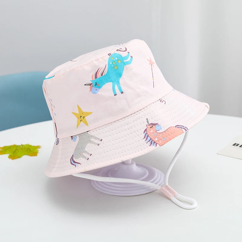 🌞 Sunshine-Ready! Adorable Cartoon Bucket Hat for Babies & Toddlers 🧢🦕 - ThiGui