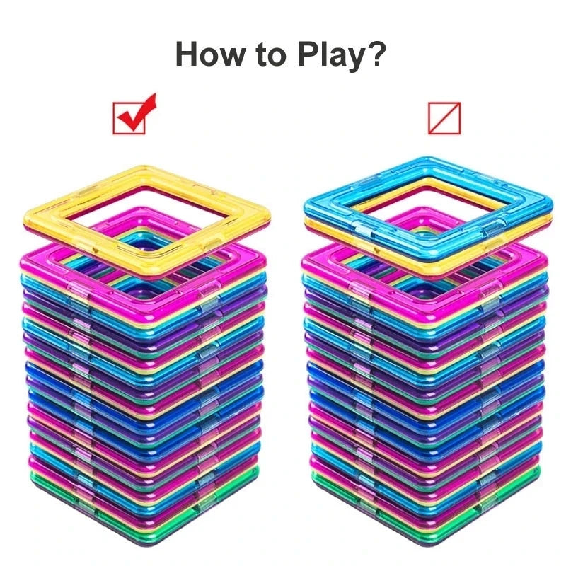 🌈 Magnetic Builder Blocks Set 🧲 | 50–100pcs of Creative STEM Fun for Curious Kids 🧠 - ThiGui