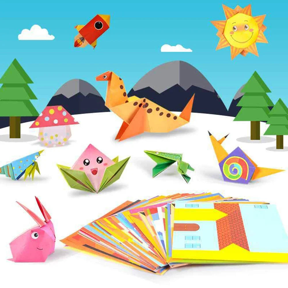 🦁 108-Page Origami Fun Book – Creative Animal Folding for Little Hands! 🧠✂️ - ThiGui