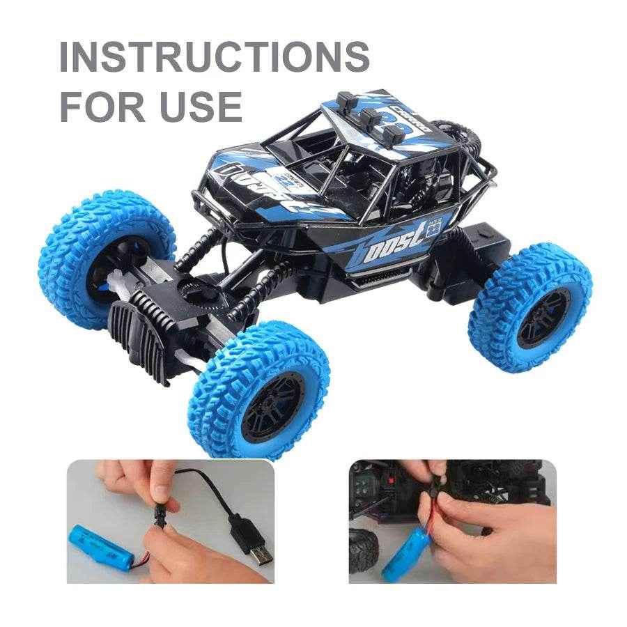🎮Remote Control Stunt Car with Flashing Lights for Boys Who Love Speed and Glow-in-the-Dark Races - ThiGui