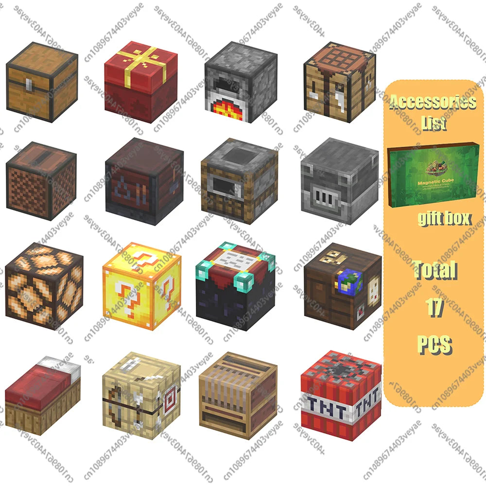 🧲 Build & Imagine! Magnetic Mine World Cube Set for Kids – Craft, Create, and Play 🎮🌍 - ThiGui