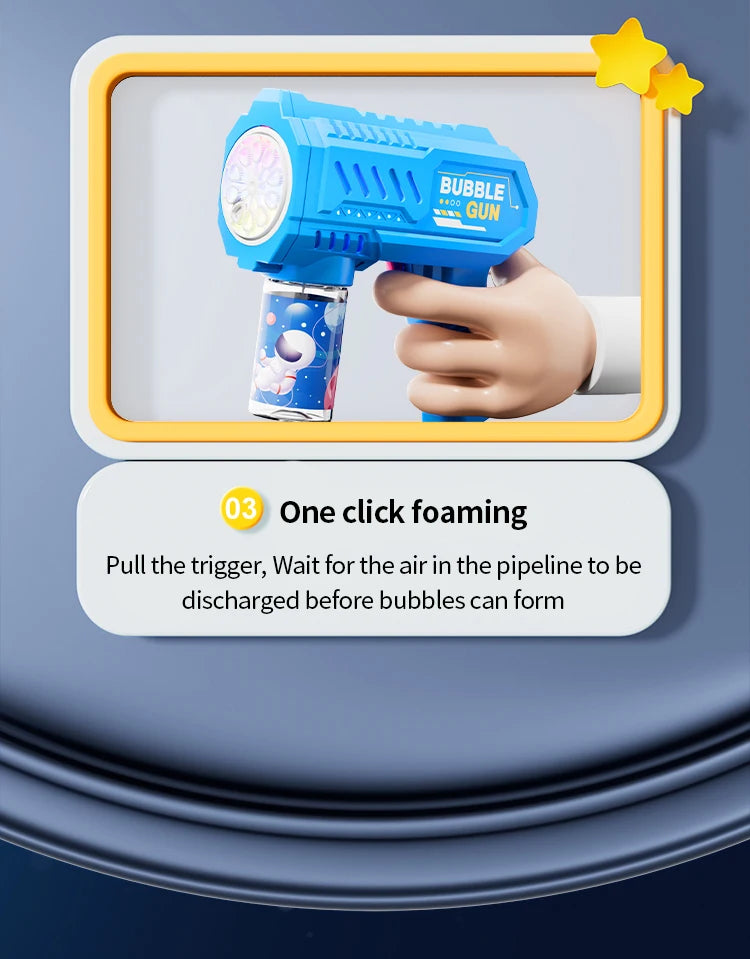 🎉 Electric Bubble Blaster – LED Lights & Fun for Boys! 🌈 - ThiGui