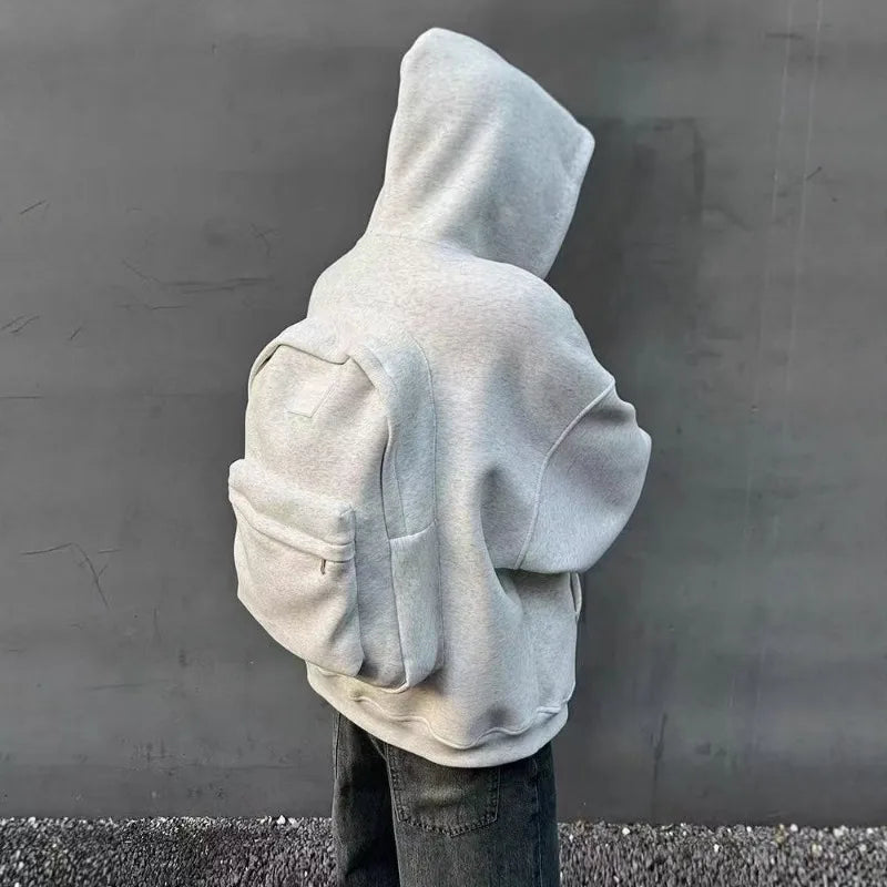 Backpack Hoodie for Boys – Cozy Pullover with Built-In Zip Bag 🎒🧥 | Street-Style, Warm & Practical - ThiGui