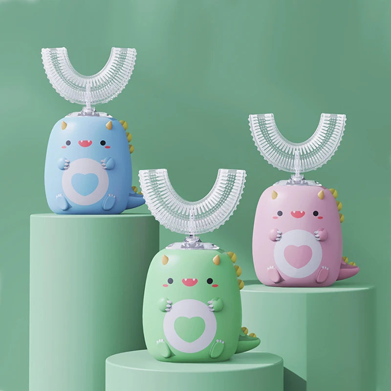 🪥⚡ Smart U-Shaped Electric Toothbrush – 360° Clean & Sonic Magic for Little Smiles! 😁👧👦 - ThiGui