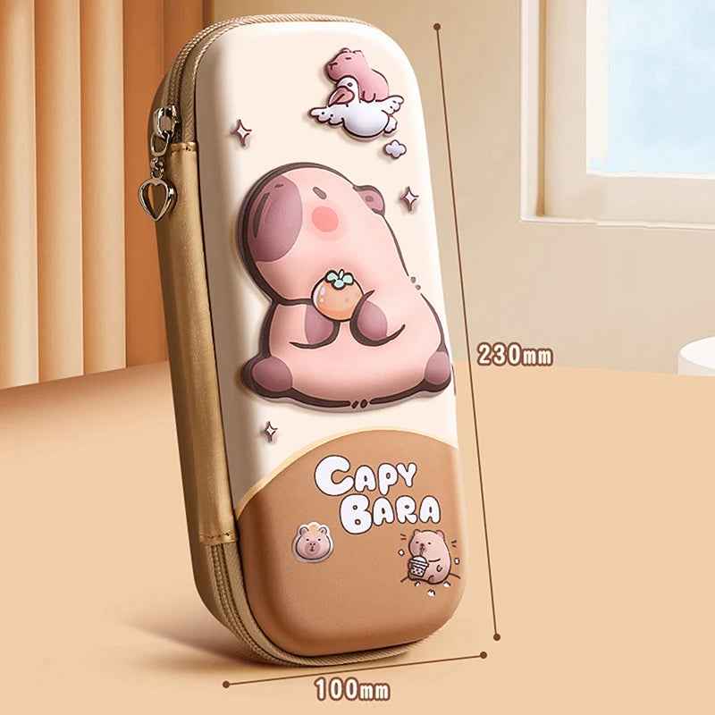 ✂️ Capybara Power Case – 3D Hard Shell Pencil Box That’s Tough, Cute & School-Proof - ThiGui
