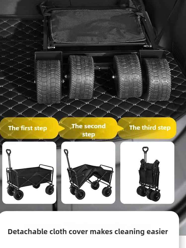 🛒 Pack, Pull & Go! – Heavy-Duty Folding Wagon for Family Adventures 🚗🏖️ - ThiGui