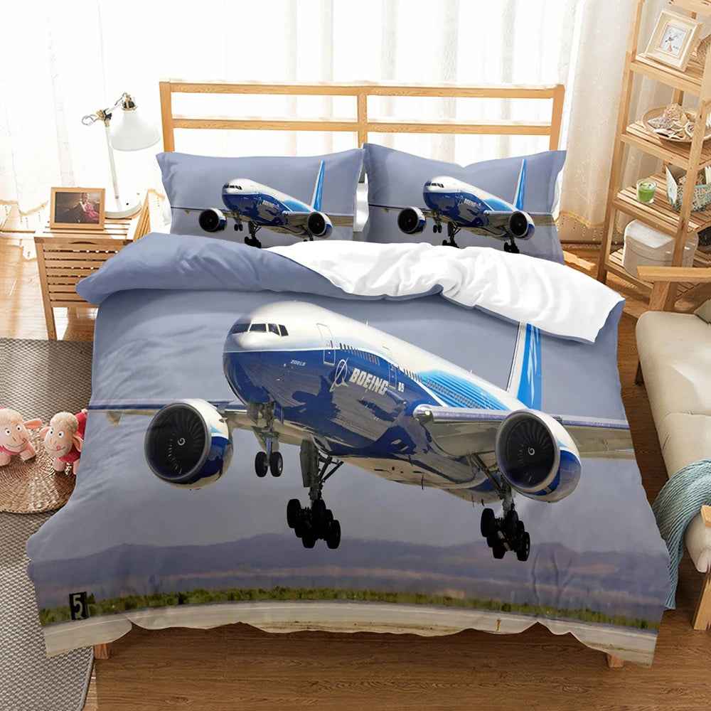 ✈️Sky-High Dreams! Airplane Bedding Set for Little Pilots - ThiGui