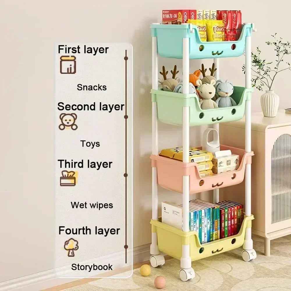 🛒 Rolling Storage Rack – Tidy Up in Style, Anywhere in the House! 🏠🧺 - ThiGui