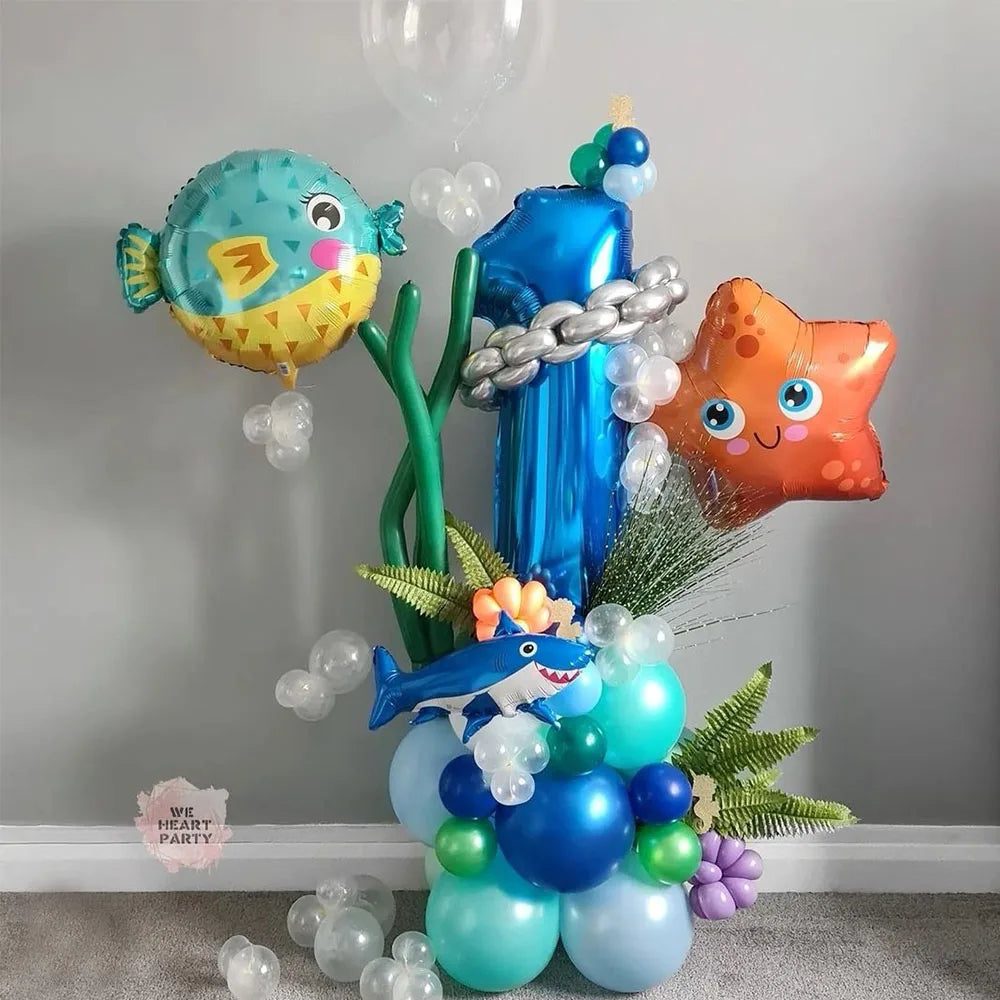 🐠 Under the Sea Birthday Balloon Set – Dive into a Magical Ocean Party! 🌊🎈 - ThiGui
