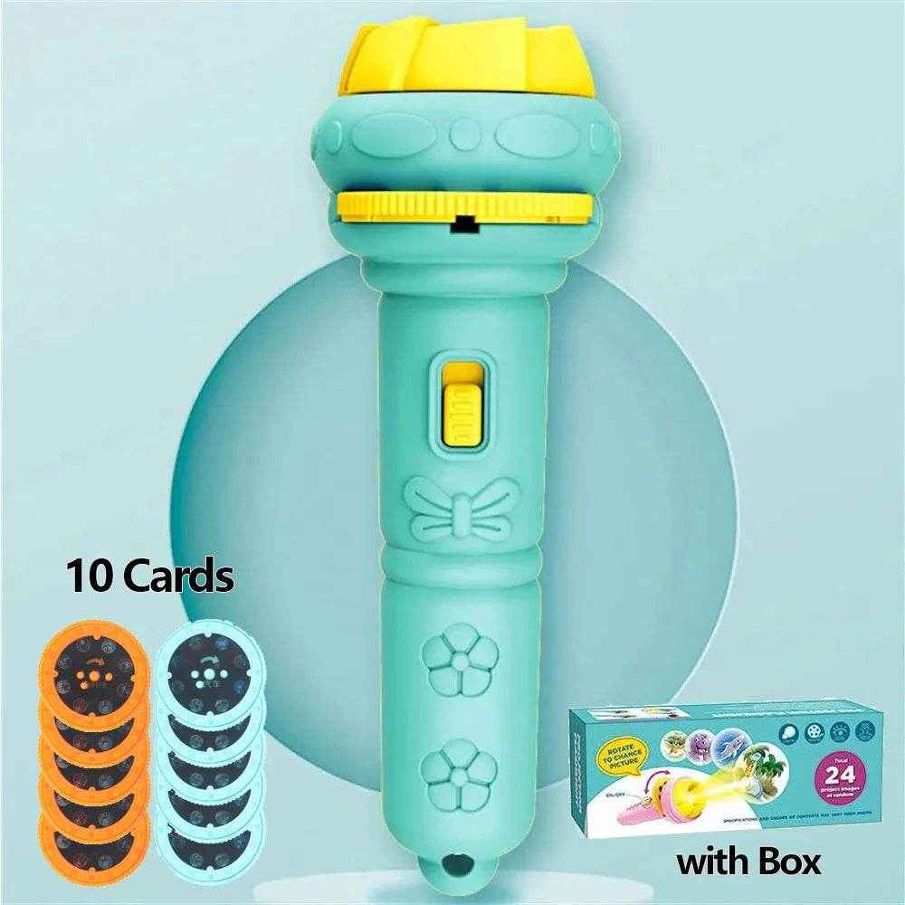 🛏️Cartoon Story Projector Flashlight for Boys with 80 Magical Bedtime Patterns - ThiGui