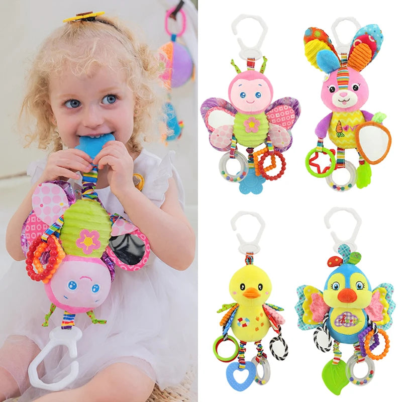 🎵 Snuggle & Shake! Soft Baby Caterpillar Rattle Toy for Newborns 👶✨ - ThiGui