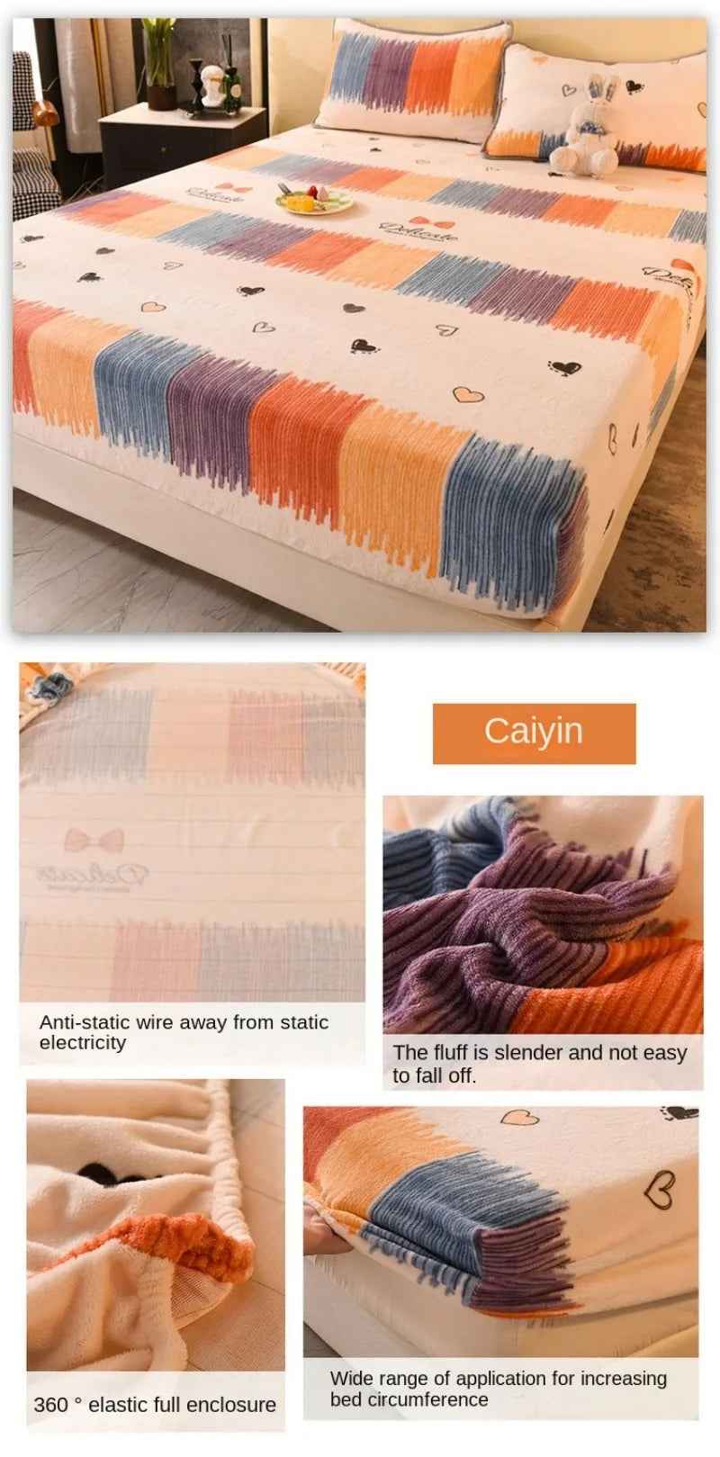 🛏️Snuggle-Ready! Ultra-Soft Velvet Fitted Sheet for Winter Nights - ThiGui