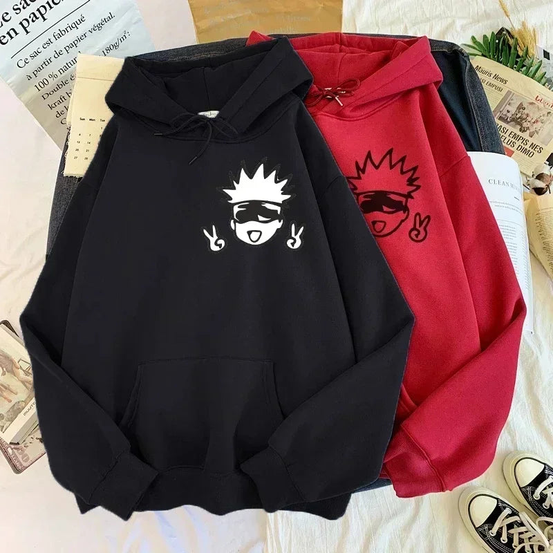 Jujutsu Kaisen Gojo Hoodie ⚡🔥 Oversized Kawaii Anime Streetwear - ThiGui