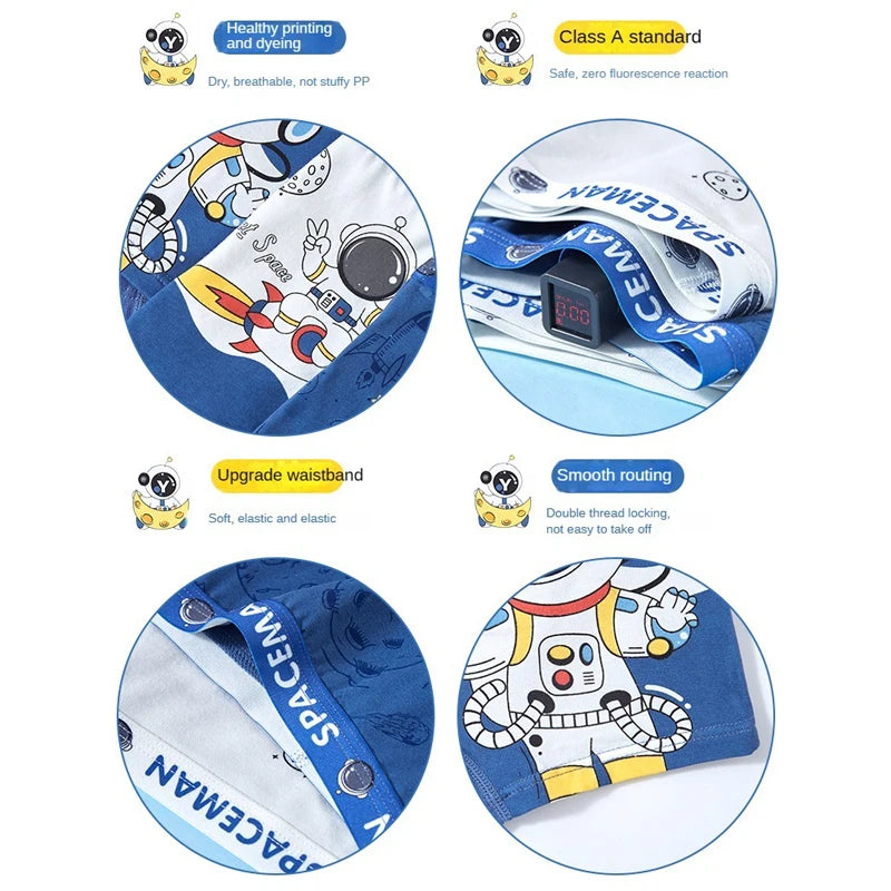 🩲🧒 Cotton Cartoon Boxer Set – Soft, Breathable & Perfect for Little Movers! 🌟🧺 - ThiGui
