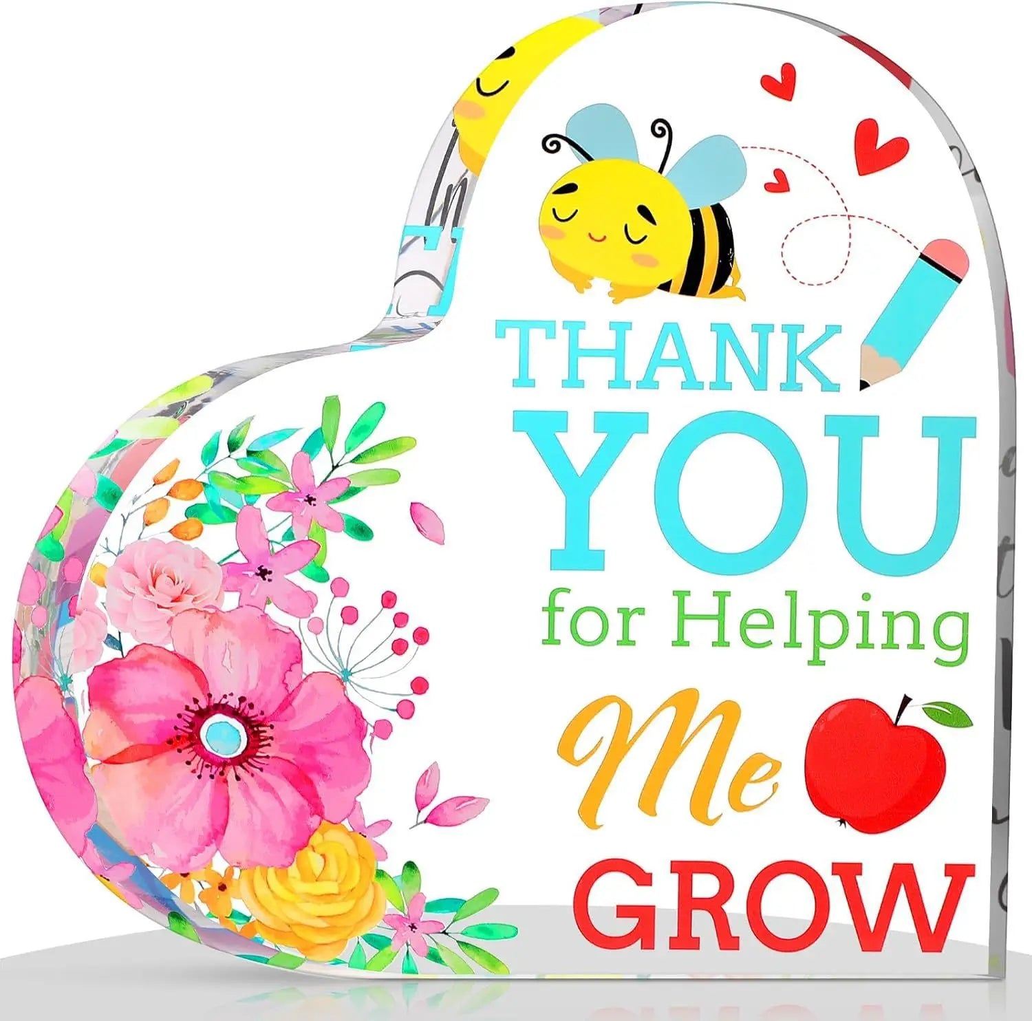 🍎📄 A Heartfelt “Thank You” That Lasts – Acrylic Keepsake Gift for Teachers & Mentors 💖 - ThiGui