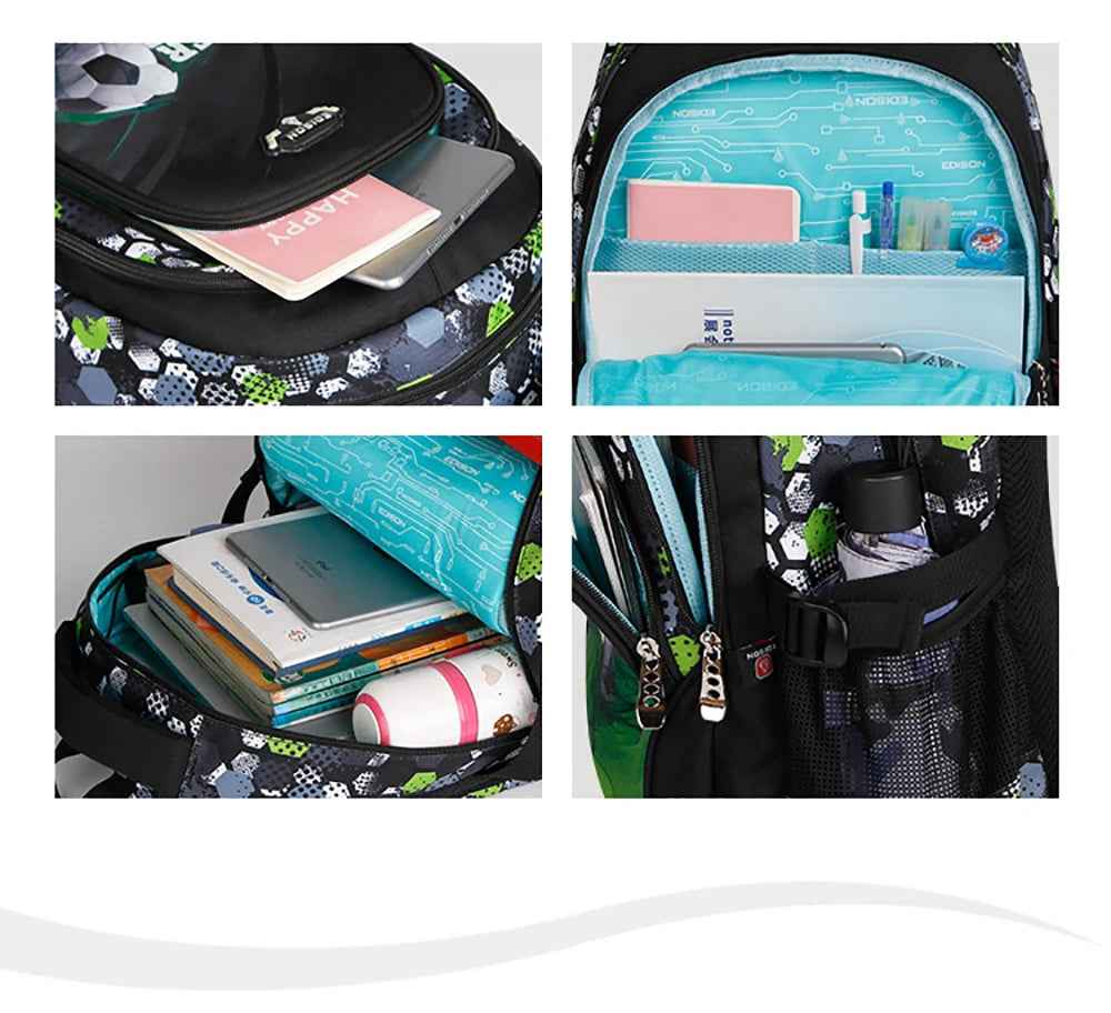 ⚽ Trendy Football & Anime Backpack – A Hit With Boys Aged 6–12! 🎒🔥 - ThiGui