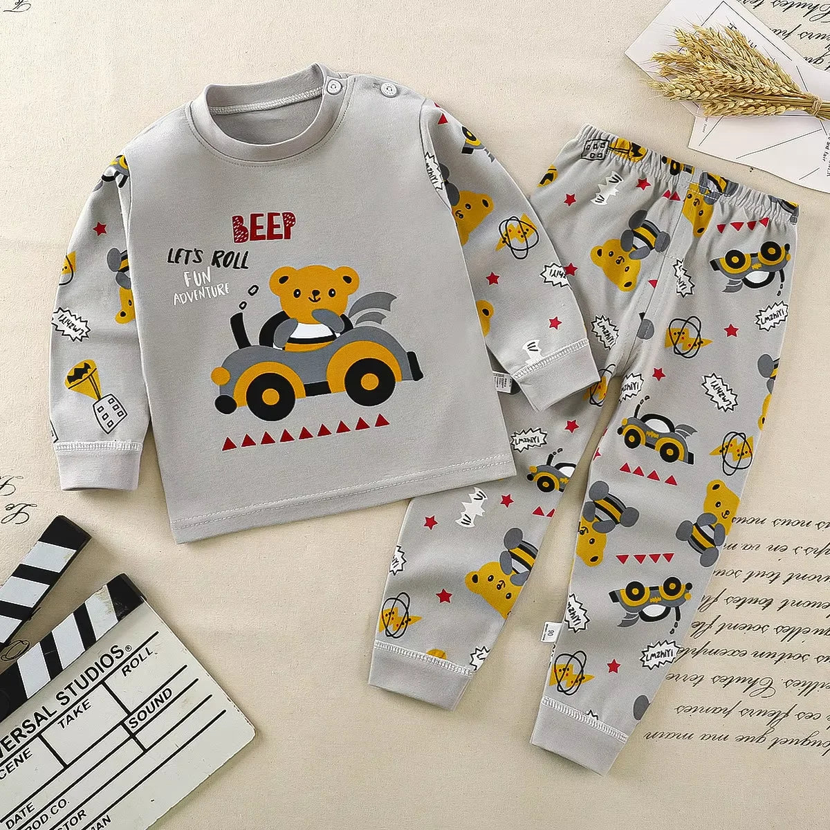 👕 Soft & Snuggly Cotton Pajamas for Boys! 🌙 - ThiGui