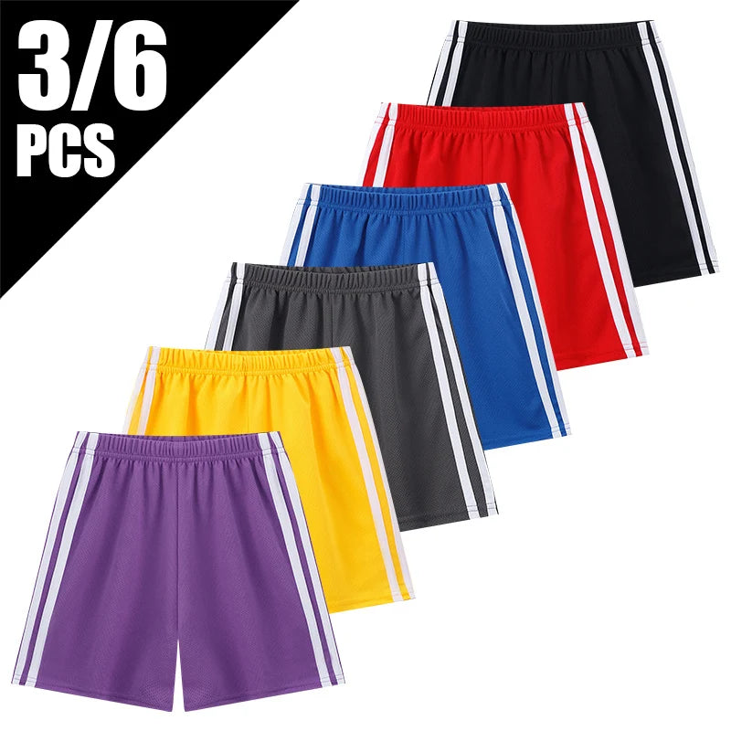 🩳 3/6-Pack Colourful Quick-Dry Kids’ Shorts – Comfy, Sporty & Everyday-Ready! ☀️👦 - ThiGui