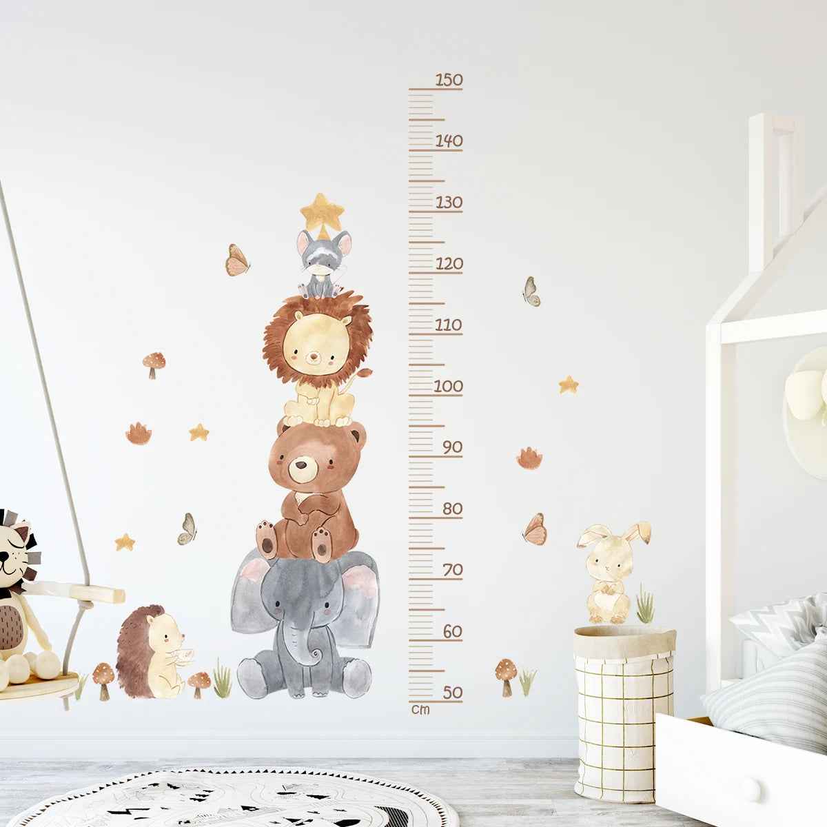 🐘3-in-1 Jungle Fun Growth Charts – Cute Animal Rulers for Growing Boys' Rooms - ThiGui